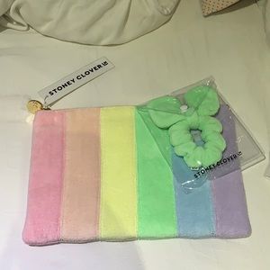 Stoney clover terry cloth flat pouch & scrunchie